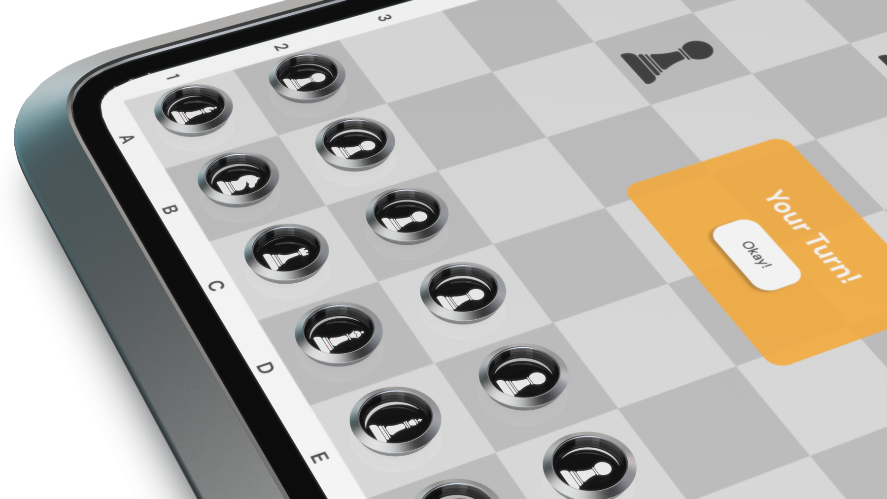 Pieces in play on the chess board