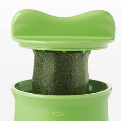 OXO green handheld spiralizer
