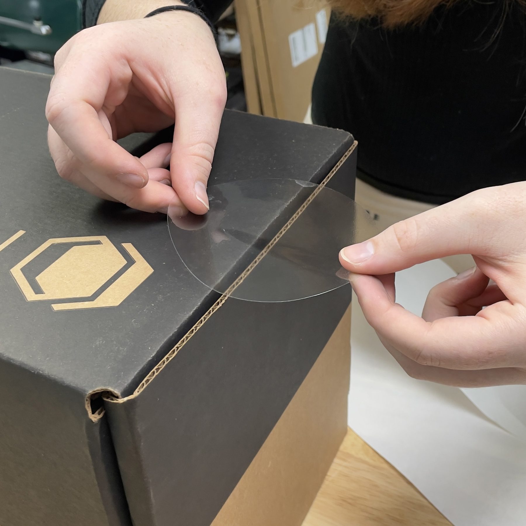 Sealing packed Optic box.